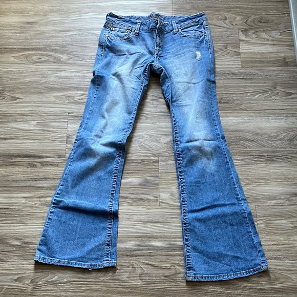 Amethyst Jeans Denim - Amethyst Jeans Light Blue Flare Denim